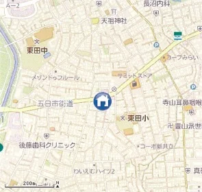 貸店舗(スケルトン)の地図