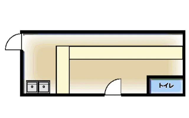 小台の居抜き店舗の平面図