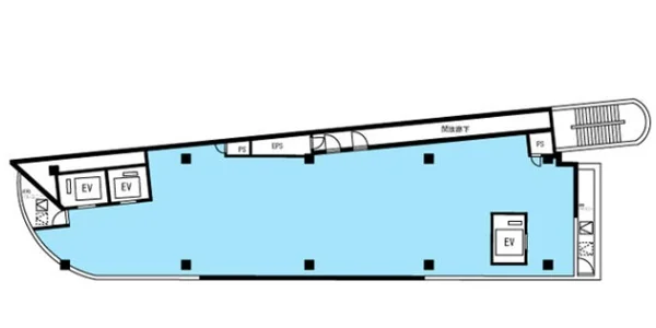 高田馬場のスケルトン物件の平面図