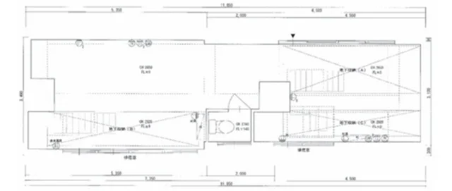 貸店舗(スケルトン)の平面図