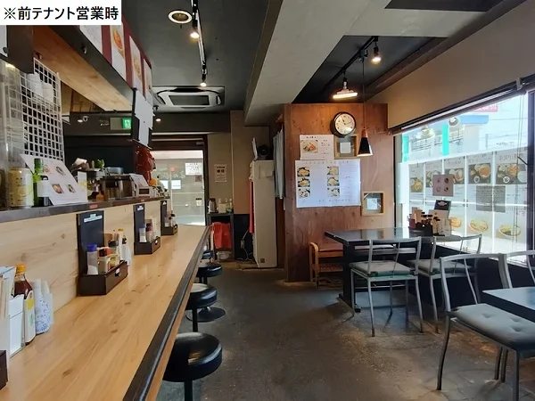 ラーメンの居抜き物件の内装