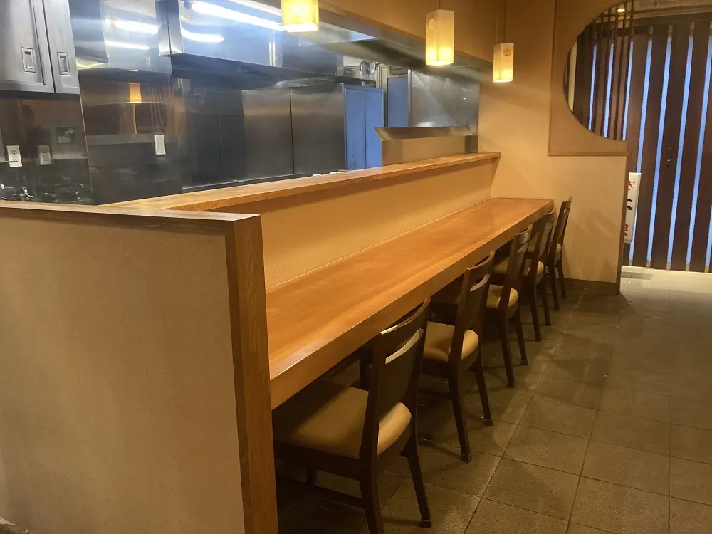 和食の居抜き物件の内装