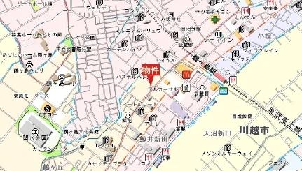 鶴ヶ島のスケルトン物件の地図