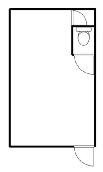広尾のスケルトン店舗物件の平面図