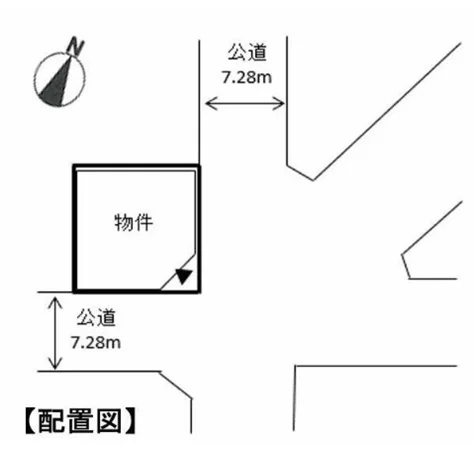 南林間のスケルトン店舗物件の平面図