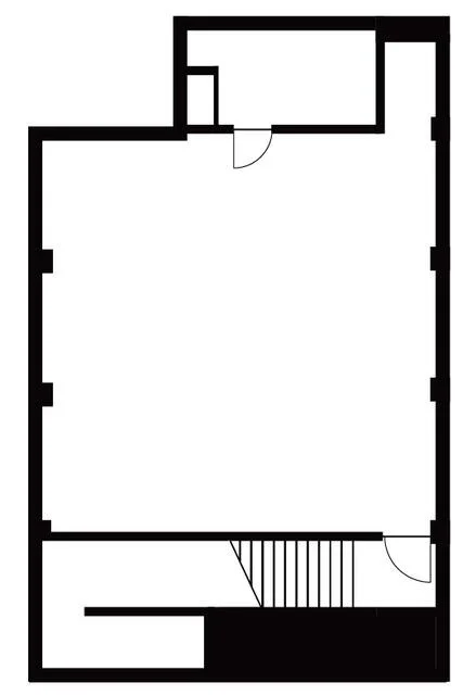 四ツ谷のスケルトン店舗物件の平面図