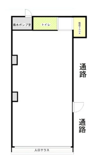 貸店舗(スケルトン)の平面図