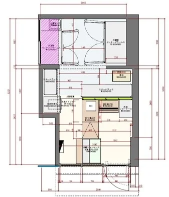 与野の居抜き店舗の平面図