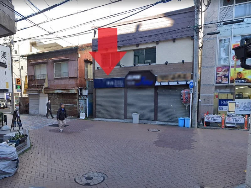 元住吉のスケルトン店舗物件の外観