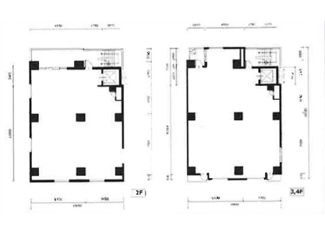 貸店舗(スケルトン)の平面図
