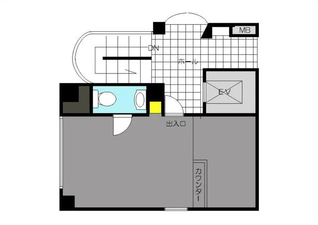 小作のスナック・パブ居抜きの平面図