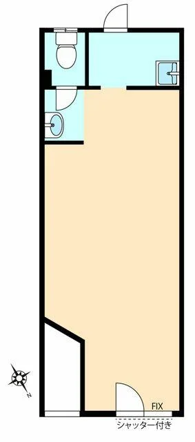 黄金町の美容室・理容室居抜きの平面図