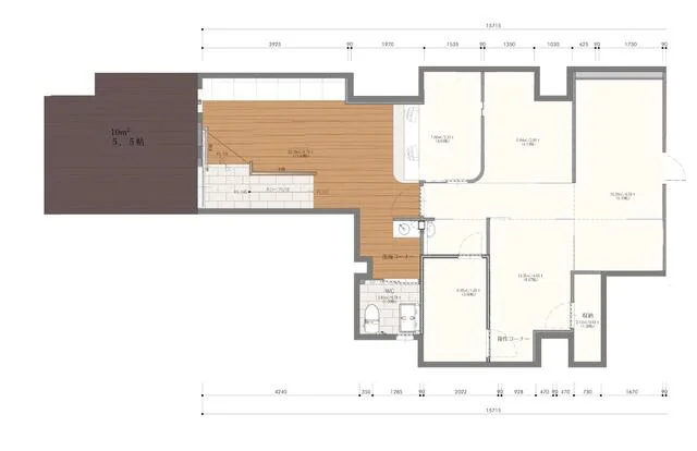 五反田の居抜き店舗の平面図