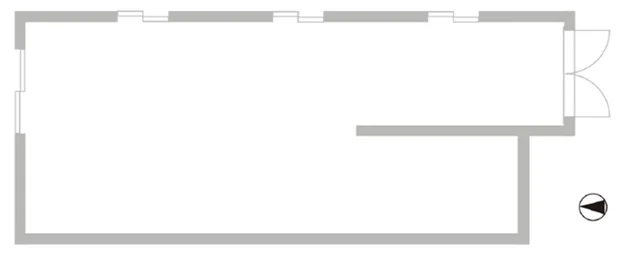 三ツ沢下町のスケルトン店舗物件の平面図