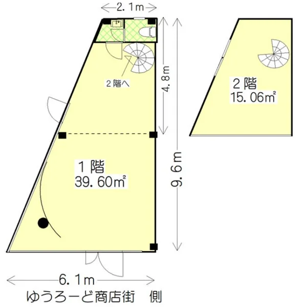 亀有の事務所仕様物件の平面図
