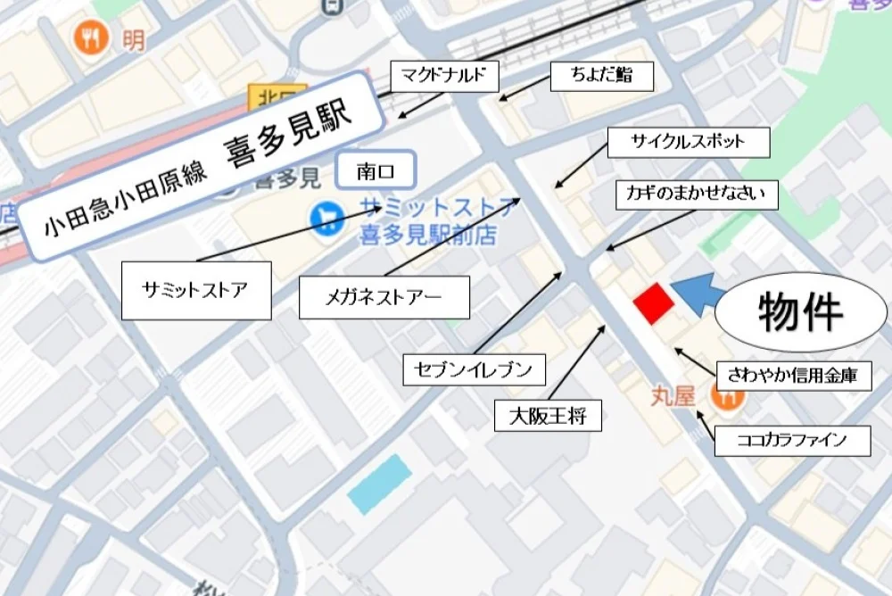 貸店舗(事務所仕様)の地図
