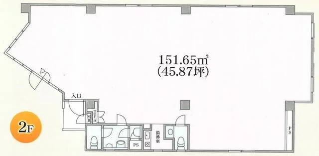 善行のスケルトン店舗物件の平面図