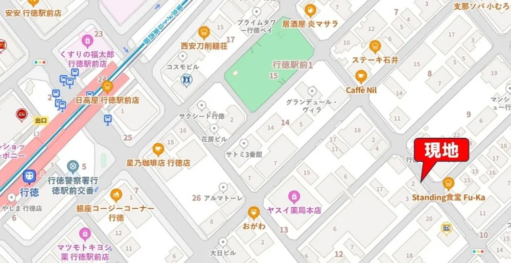 その他の居抜き物件の地図