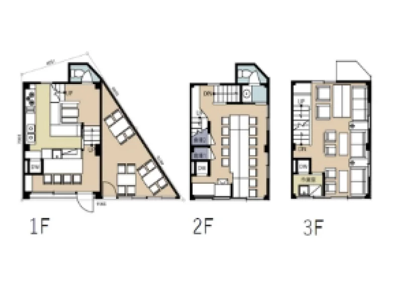 居酒屋の居抜き物件の平面図