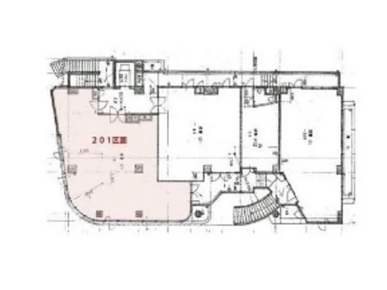 貸店舗(スケルトン)の平面図