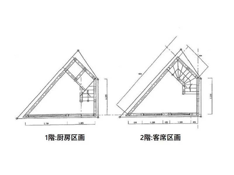 狛江のカフェ・喫茶店居抜きの平面図