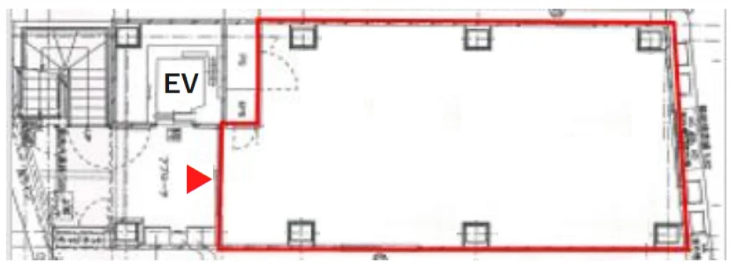 恵比寿の居抜き店舗の平面図
