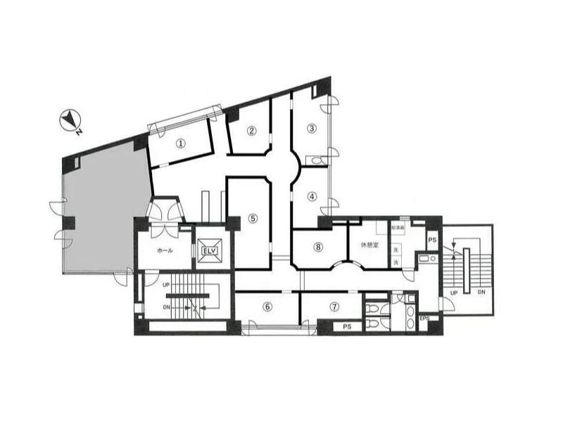 八王子のエステ居抜きの平面図