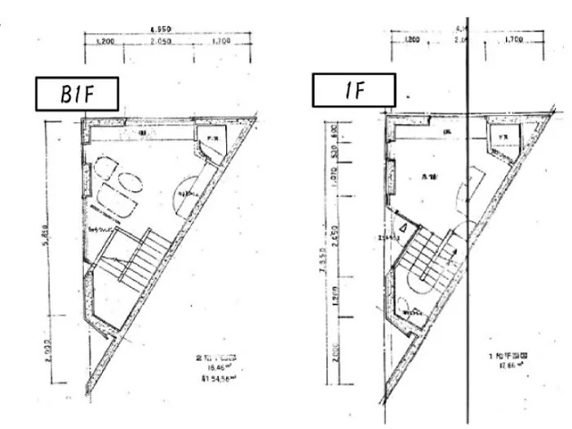 貸店舗(事務所仕様)の平面図