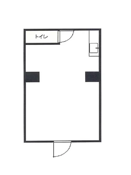 西台のスケルトン店舗物件の平面図