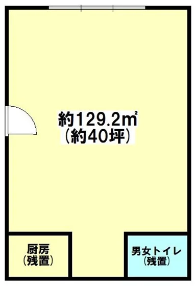 竹ノ塚の事務所仕様店舗物件の平面図