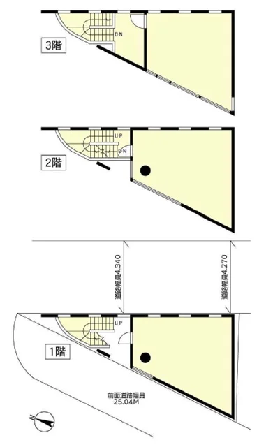 乃木坂の居抜き店舗の平面図