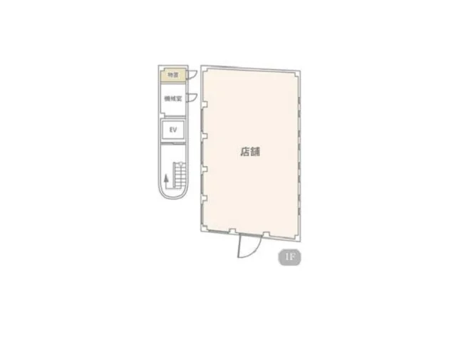 貸店舗(スケルトン)の平面図