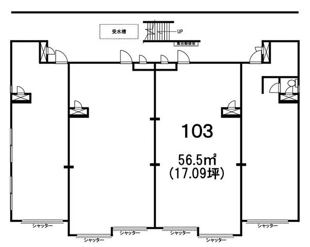 美容室・理容室の居抜き物件の平面図
