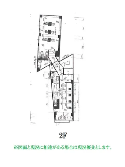 国分寺の美容室・理容室居抜きの平面図