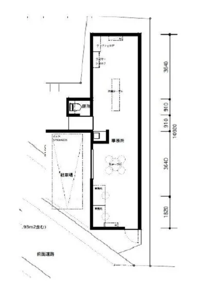 仙川の事務所仕様物件の平面図