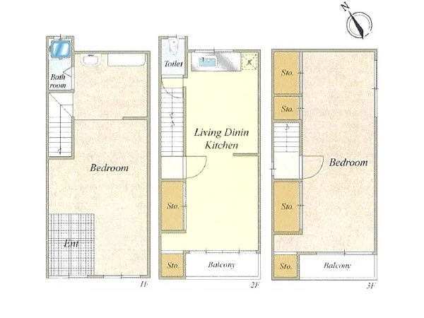 月島の事務所仕様物件の平面図