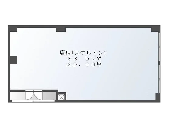 平間のスケルトン物件の平面図