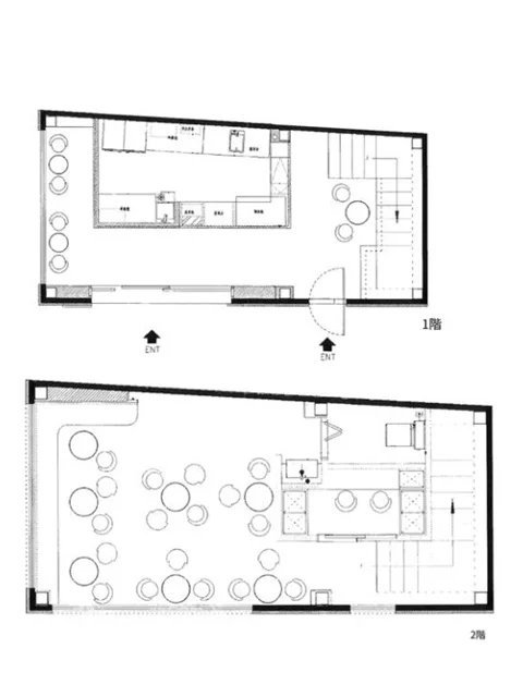 八王子のカフェ・喫茶店居抜きの平面図