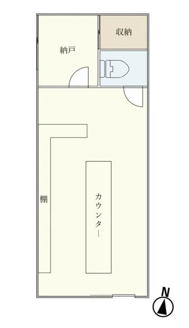 大森の居抜き店舗の平面図