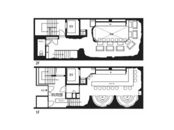 BAR・ショットバーの居抜き物件の平面図