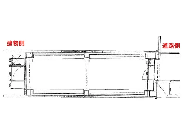 神保町の事務所仕様店舗物件の平面図