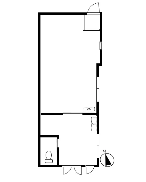 テイクアウトの居抜き物件の平面図