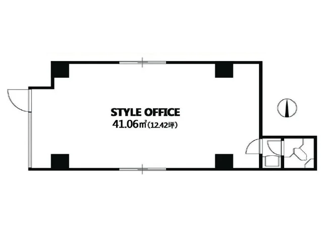 貸店舗(事務所仕様)の平面図