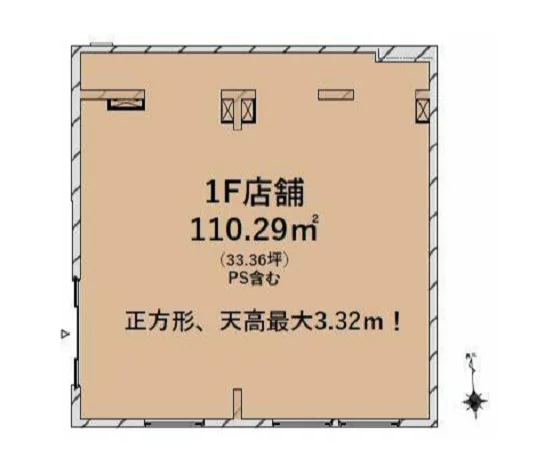 京成八幡のスケルトン物件の平面図