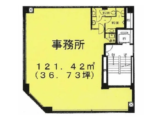 東京の居抜き店舗の平面図