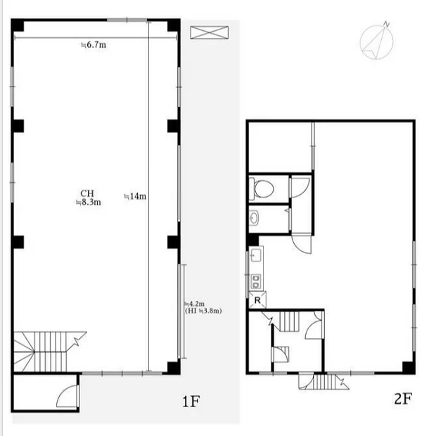 新子安のスケルトン物件の平面図