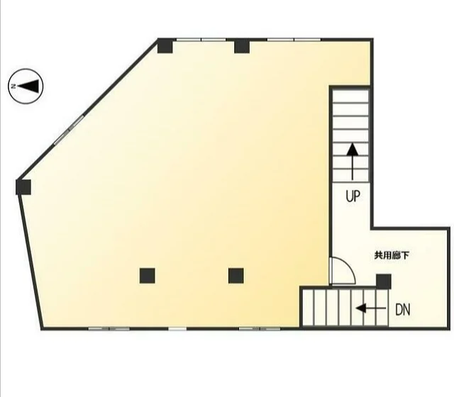 天王町のスケルトン物件の平面図