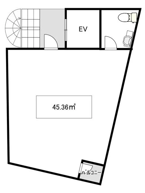 その他の居抜き物件の平面図