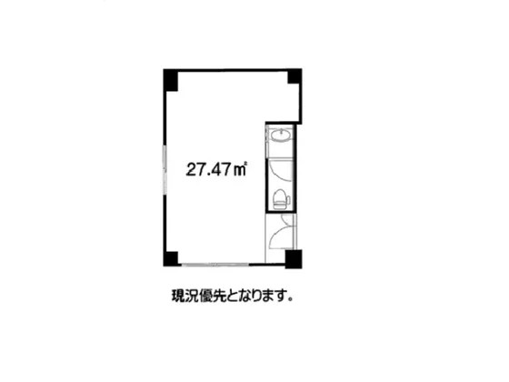 貸店舗(事務所仕様)の平面図