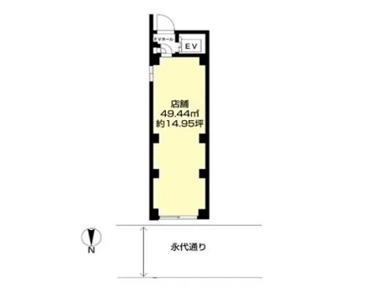 木場のスケルトン物件の平面図